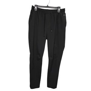 Right of Way Mens Performance Jogger Pants Black Size L Drawstring Zipper Pocket
